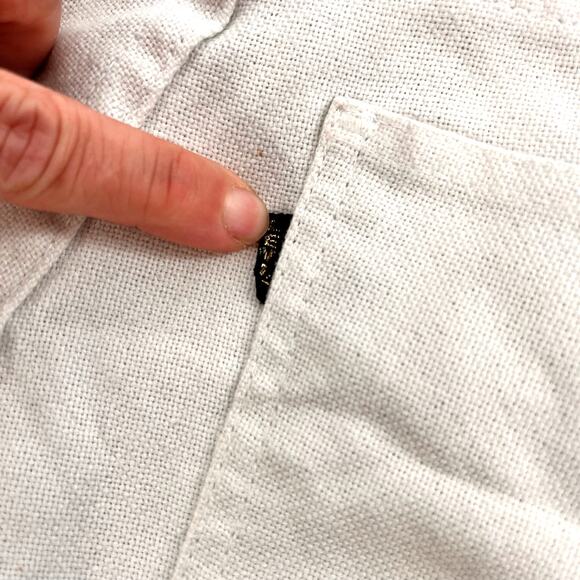 vintage women's 1970's Levi's Sta-Prest big E white high waist cut offs 29 in - Picture 6 of 6